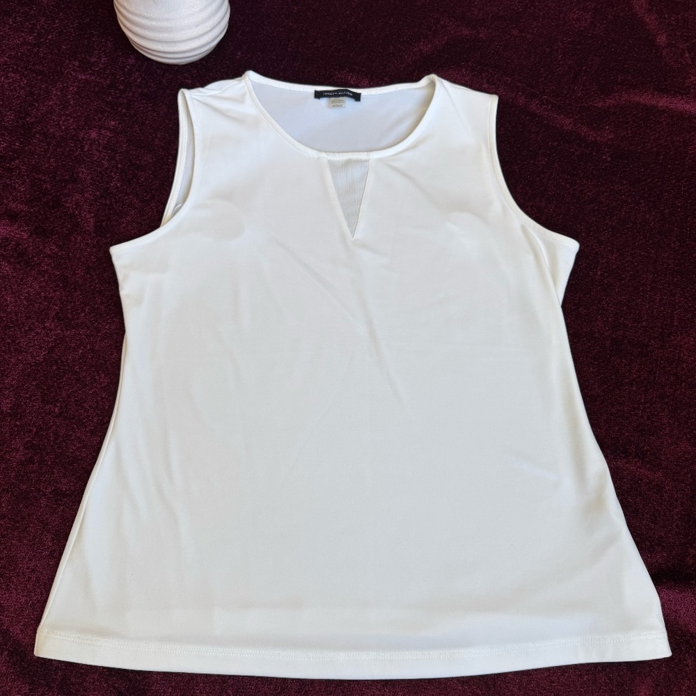 Tommy Hilfiger Women's White Dressy Tank SIZE M
